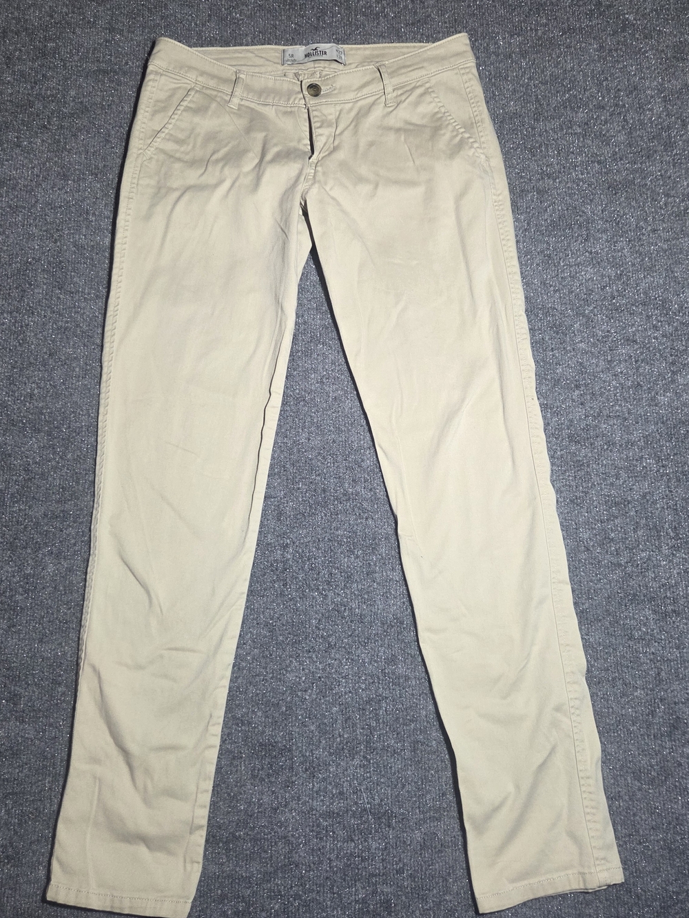 Hollister Khaki Chino Pants Women's Size 5R (W27 L31) Tan Stretch Casual